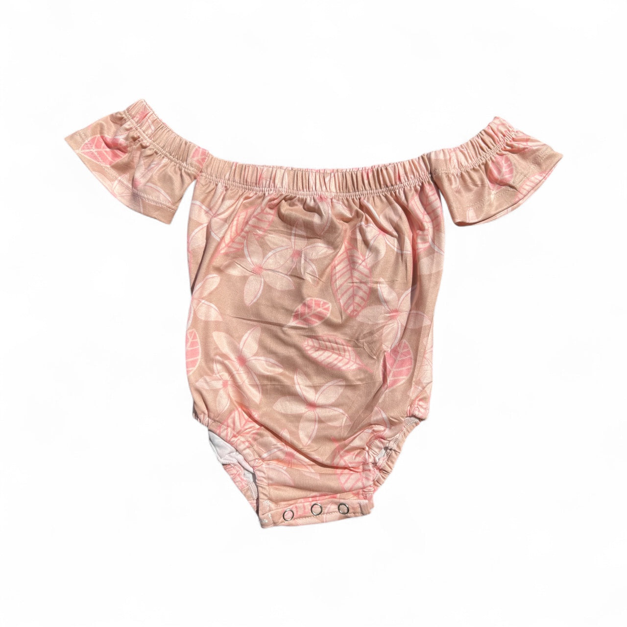 Pinky Tropical Plumeria OTS Romper