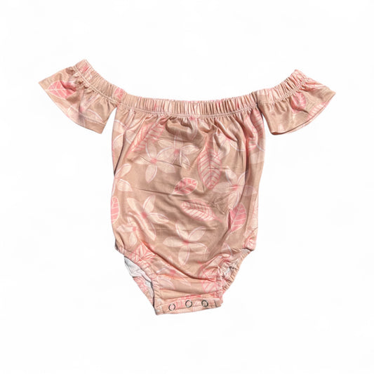Pinky Tropical Plumeria OTS Romper