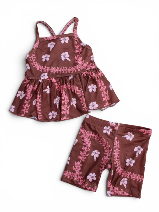 Brown Lei Biker Set